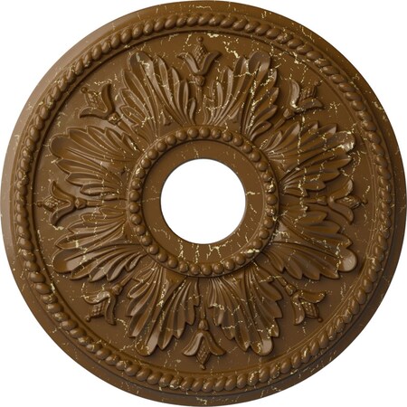 Edinburgh Medallion (Canopies up to 5 1/8"), 18 1/8"OD x 3 1/2"ID x 2 3/4"P, Smokey Topaz Crackle